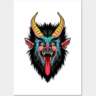 Krampus - Traditional Tattoo Design Posters and Art